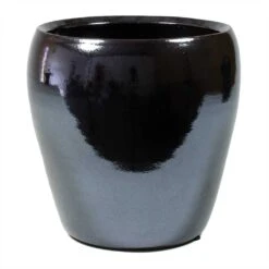 Amora Plant Pot - Anthracite Mirror 13 Amora Plant Pot - Anthracite Mirror -Garden Potted Plant Shop Amora Plant Pot Anthracite Mirror 21x21cm