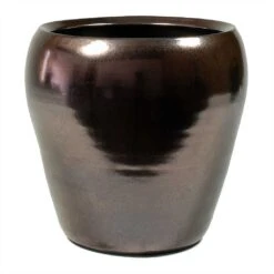 Amora Plant Pot - Black Gold -Garden Potted Plant Shop Amora Plant Pot Black Gold 21x21cm