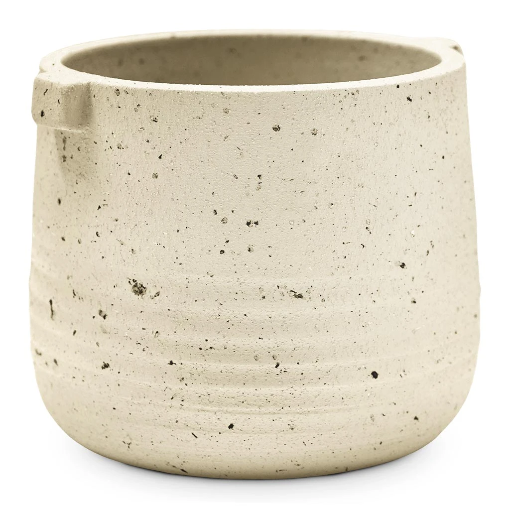Aurora Terrazzo Handle Plant Pot - Oat 1 Aurora Terrazzo Handle Plant Pot - Oat