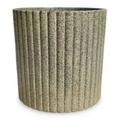 Azalea Ribbed Plant Pot - Speckled Green Stone -Garden Potted Plant Shop Azalea Ribbed Plant Pot Speckled Green Stone 20x20cm