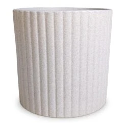 Azalea Ribbed Plant Pot - Speckled Grey Stone -Garden Potted Plant Shop Azalea Ribbed Plant Pot Speckled Grey Stone 20x20cm