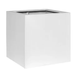 Block Essentials Planter - Matt White -Garden Potted Plant Shop Block Essentials Planter Matt White 30x30x30cm