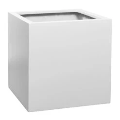 Block Essentials Planter - Matt White -Garden Potted Plant Shop Block Essentials Planter Matt White 50x50x50cm