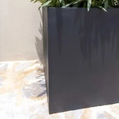 Block Natural Planter - Black -Garden Potted Plant Shop Block Natural Planter Black 1
