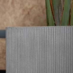 Block Planter - Ridged Cement -Garden Potted Plant Shop Block Planter Ridged Cement3