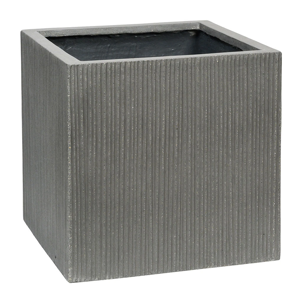 Block Planter - Ridged Dark Grey 2 Block Planter - Ridged Dark Grey - Image 2