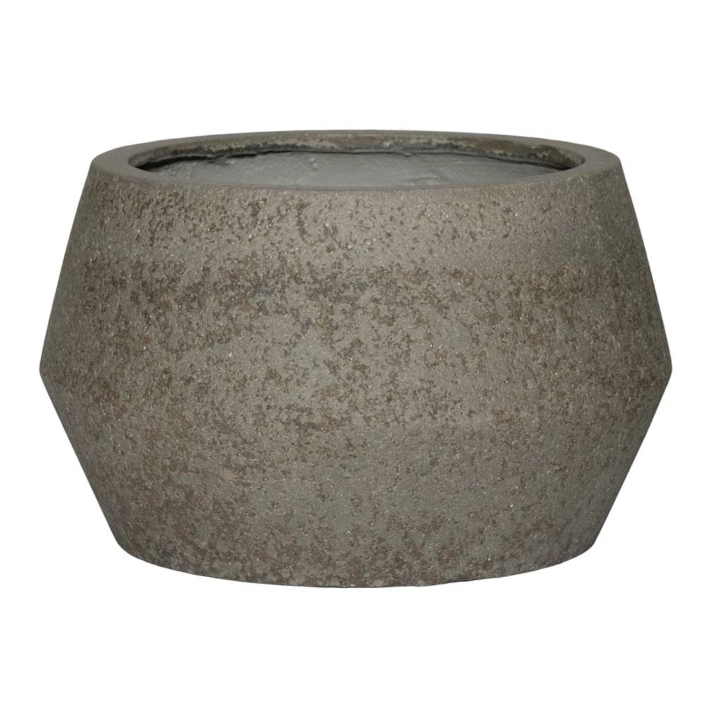 Low Harley Cement & Stone Plant Pot - Granite Grey 1 Low Harley Cement & Stone Plant Pot - Granite Grey