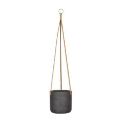 Charlie Hanging Plant Pot - Black Washed -Garden Potted Plant Shop Charlie Hanging Plant Pot Black Washed Medium