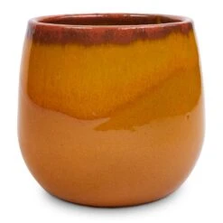 Charlotte Plant Pot - Spiced Ochre -Garden Potted Plant Shop Charlotte Plant Pot Ochre 15x13cm