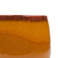 Charlotte Plant Pot - Spiced Ochre -Garden Potted Plant Shop Charlotte Plant Pot Ochre 15x13cm Swatch
