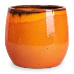 Charlotte Plant Pot - Orange -Garden Potted Plant Shop Charlotte Plant Pot Orange 23x20cm