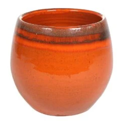 Charlotte Plant Pot - Orange -Garden Potted Plant Shop Charlotte Plant Pot Red Orange Medium