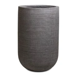 Cody Plant Vase - Ridged Dark Grey -Garden Potted Plant Shop Cody Plant Vase Ridged Dark Grey 35x55cm 1