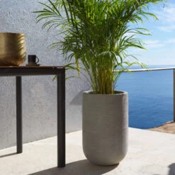 Cody Plant Vase - Ridged Dark Grey -Garden Potted Plant Shop CodyPlantVase RidgedDarkGrey 2