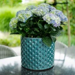 Dion Planters - Set Of 3 - Ocean Blue -Garden Potted Plant Shop Dion Planter Ocean Blue Outdoor Plant