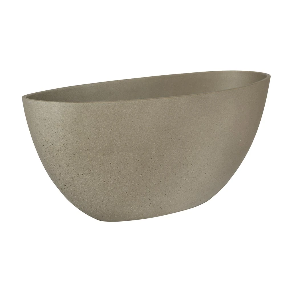 Dorant Refined Oval Plant Bowl - Clouded Grey 1 Dorant Refined Oval Plant Bowl - Clouded Grey
