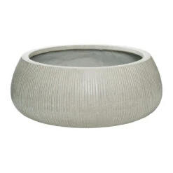 Eileen Plant Bowl - Ridged Cement -Garden Potted Plant Shop Eileen Plant Bowl Ridged Cement 53x21cm