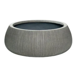 Eileen Plant Bowl - Ridged Dark Grey -Garden Potted Plant Shop Eileen Plant Bowl Ridged Dark Grey 53x21cm