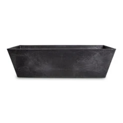 Ella Artstone Balcony Trough Planter - Black -Garden Potted Plant Shop Ella Artstone Balcony Planter Black 55x17x17cm 2