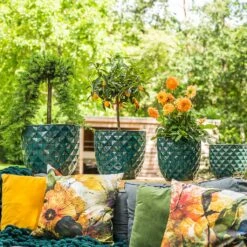 Felix Planters - Set Of 4 - Ocean Blue 17 Felix Planters - Set Of 4 - Ocean Blue -Garden Potted Plant Shop Felix Planter Set4 Ocean Blue Outdoor Plants