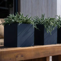 Fleur Natural Planter - Black -Garden Potted Plant Shop FleurNaturalPlanter Black 5