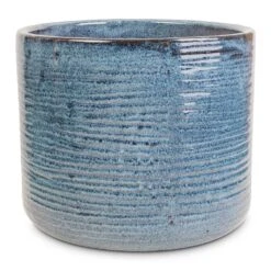 Gilia Planters - Set Of 3 - Blue -Garden Potted Plant Shop Gilia Planters Set of 3 Blue 3