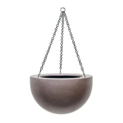 Gradient Hanging Plant Bowl - Matt Coffee