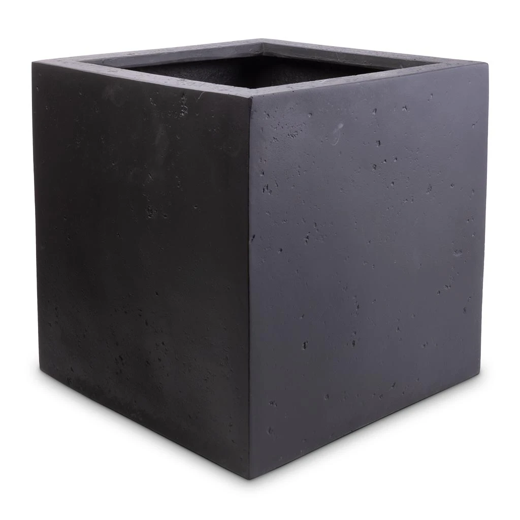 Grigio Cube Planter - Anthracite Concrete 5 Grigio Cube Planter - Anthracite Concrete - Image 5