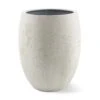 Grigio Tall Balloon Planter - Antique White Concrete