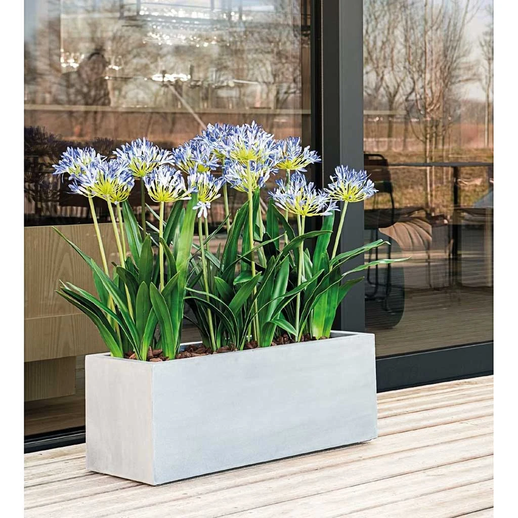 Grigio Trough Planter - Antique White Concrete 2 Grigio Trough Planter - Antique White Concrete - Image 2