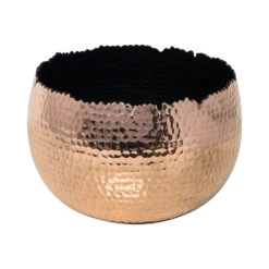 Hammered Bowl - Copper With Black -Garden Potted Plant Shop Hammered Bowl Copper Black19cm