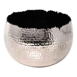 Hammered Bowl - Nickel With Black
