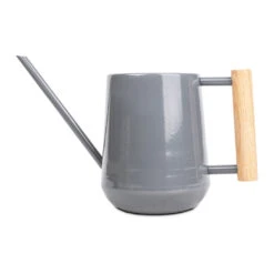 Indoor Watering Can 0.7L - Charcoal With Beech Handle -Garden Potted Plant Shop Indoor Watering Can 0.7L Charcoal with Beech Handle