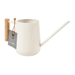 Indoor Watering Can 0.7L - Stone With Beech Handle 7 Indoor Watering Can 0.7L - Stone With Beech Handle -Garden Potted Plant Shop Indoor Watering Can 07L Stone Beech Handle
