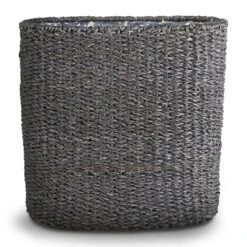 Isaac Plant Baskets - Set Of 3 - Oval - Black -Garden Potted Plant Shop Isaac Plant Baskets Round Black A