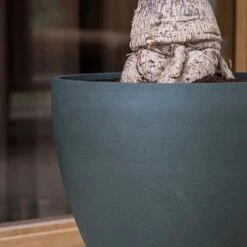 Jesslyn Refined Planter - Pine Green -Garden Potted Plant Shop Jesslyn Refined Planter Pine Green Sandstone Textures