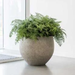 Jumbo Orb Planter - Stone Washed 17 Jumbo Orb Planter - Stone Washed -Garden Potted Plant Shop Jumbo Orb Planter Stone Washed Office Plants