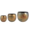 Kian Metal Plant Pots - Set Of 3 - Large - Sky Burn