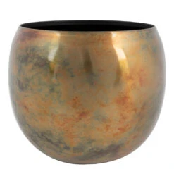 Kian Metal Plant Pots - Set Of 3 - Large - Sky Burn -Garden Potted Plant Shop Kian Metal Plant Pots Set of 3 Large Sky Burn Single