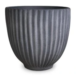 Lagos Plant Pot - Anthracite 9 Lagos Plant Pot - Anthracite -Garden Potted Plant Shop Lagos Plant Pot Anthracite 23x23.5cm