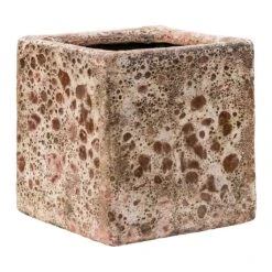 Lava Cube Relic Planter - Pink 12 Lava Cube Relic Planter - Pink -Garden Potted Plant Shop Lava Cube Relic Planter Pink Small