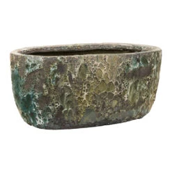 Lava Oval Relic Plant Bowl - Jade -Garden Potted Plant Shop Lava Oval Relic Plant Bowl Jade 38x24x19cm