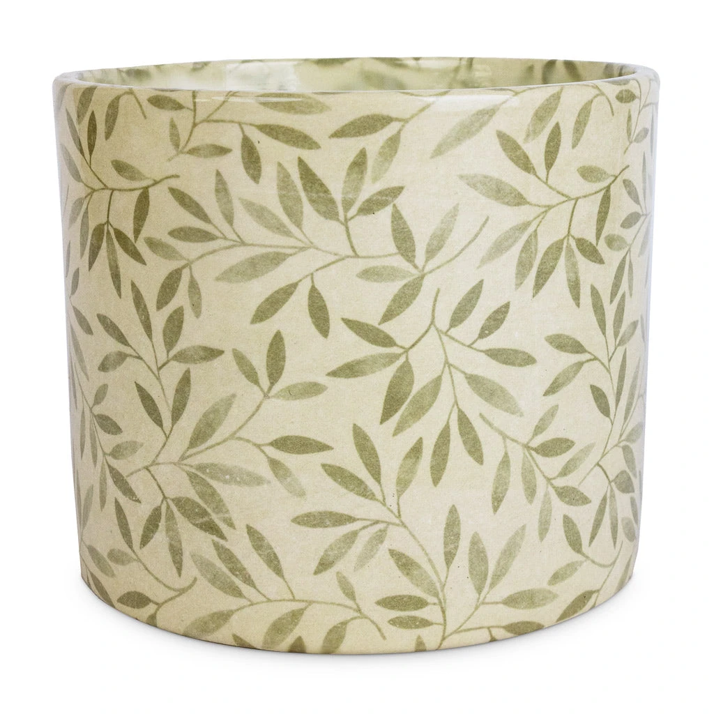Lazzaro Plant Pot - Sage Foliage 1 Lazzaro Plant Pot - Sage Foliage