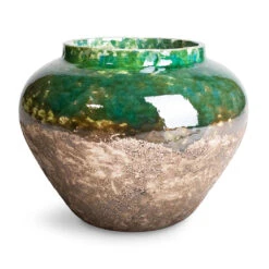 Lindy Jar Plant Pot - Black Green -Garden Potted Plant Shop Lindy Jar Plant Pot Black Green 28x20cm