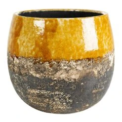 Lindy Plant Pot - Ochre -Garden Potted Plant Shop Lindy Plant Pot Ochre