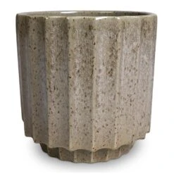 Lugano Scalloped Plant Pot - Green -Garden Potted Plant Shop Lugano Scalloped Plant Pot Green 16x16cmcopy