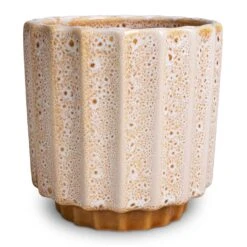 Lugano Scalloped Plant Pot - Mustard 10 Lugano Scalloped Plant Pot - Mustard -Garden Potted Plant Shop Lugano Scalloped Plant Pot Mustard 13x13cm