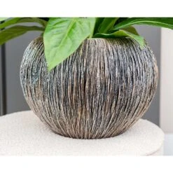 Luxe Lite Waterfall Globe Planter - Bronze 24 Luxe Lite Waterfall Globe Planter - Bronze -Garden Potted Plant Shop Luxe Lite Waterfall Globe Planter Bronze Small Houseplant