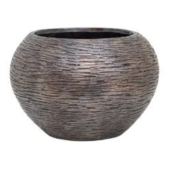 Luxe Lite Wrinkle Globe Planter - Bronze -Garden Potted Plant Shop Luxe Lite Wrinkle Globe Planter Bronze Small
