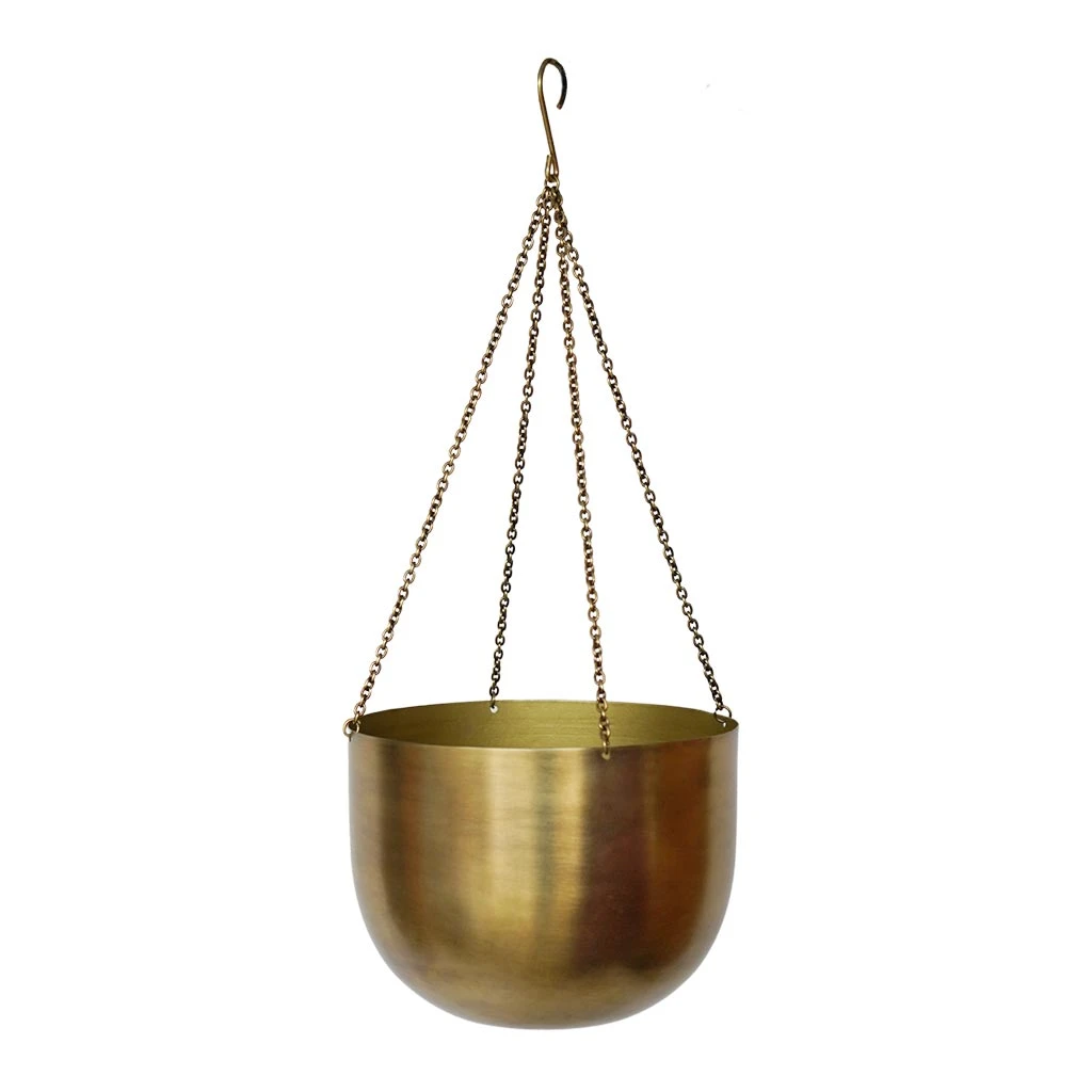 Mayfair Hanging Plant Pot - Antique Brass 1 Mayfair Hanging Plant Pot - Antique Brass